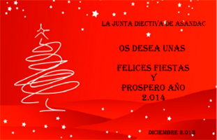 La Junta Directiva de Asandac desea Felices Fiestas