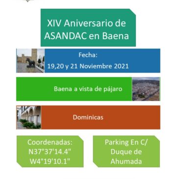 EVENTO ANIVERSARIO ASANDAC 19/20/21 NOVIEMBRE 2021