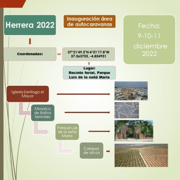 INAUGURACION AREA DE AUTOCARAVANAS EN HERRERA (SEVILLA) 9,10,11 DICIEMBRE 2022