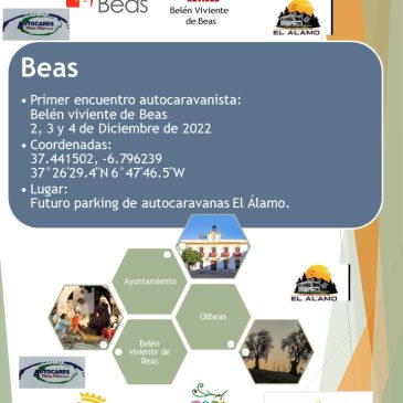 PRIMER ENCUENTRO AUTOCARAVANISTA BELEN VIVIENTE BEAS (HUELVA) 02,03,04 DICIEMBRE 2022