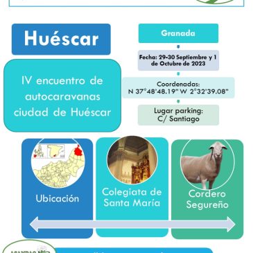 IV ENCUENTRO AUTOCARAVANISTA CIUDAD DE HUESCAR 29 DE SEPTIEMBRE AL 01 DE OCTUBRE