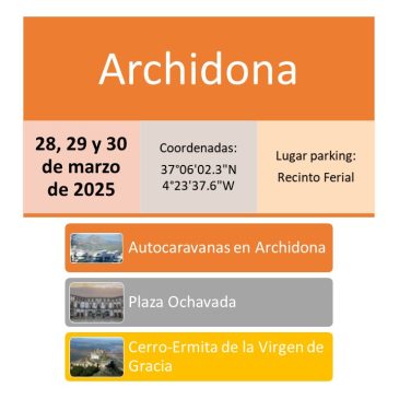EVENTO INAUGURACION DE AREA EN ARCHIDONA (MÁLAGA) 28/29 Y 30 DE MARZO