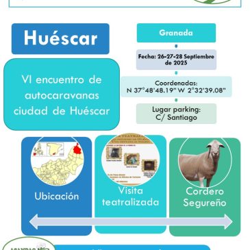 VI ENCUENTRO AUTOCARAVANISTA “CIUDAD DE HUÉSCAR” DEL 26, 27 y 28 DE SEPT